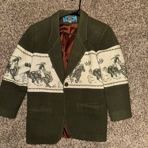 Maurizio Taiuti Green and Cream Blazer